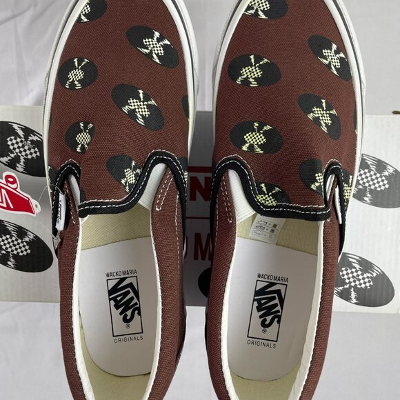 Vans Vault Og Classic Slip-O Wacko Maria, Brown/Records-VN0A45JK595 Men’s US 6.5 - Picture 3 of 10